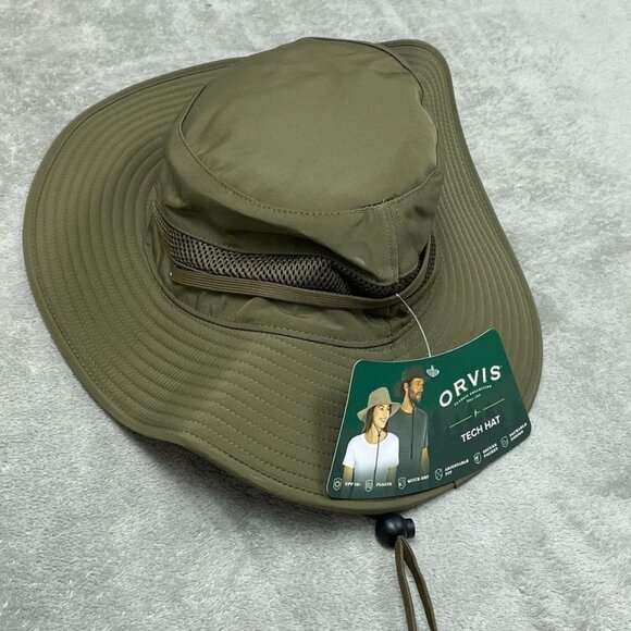 Orvis Other - Orvis Tech Hat With UPF 50+ Quick-Dry Adjustable Fit Floats Olive Green a0304